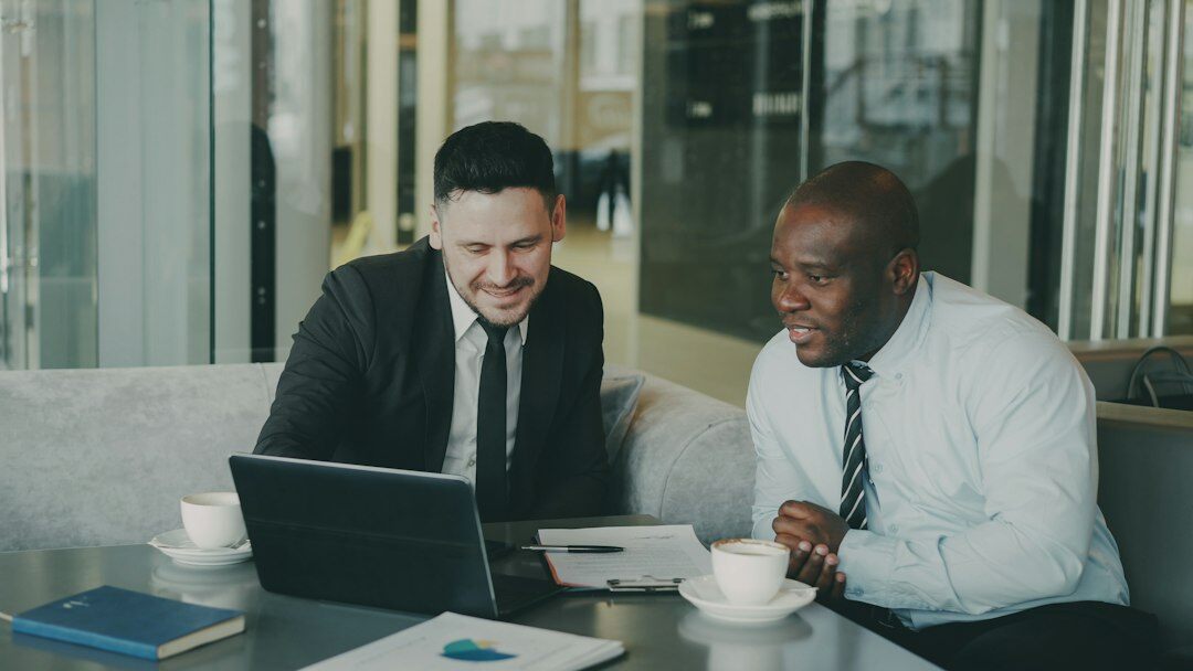 financial advisor with client